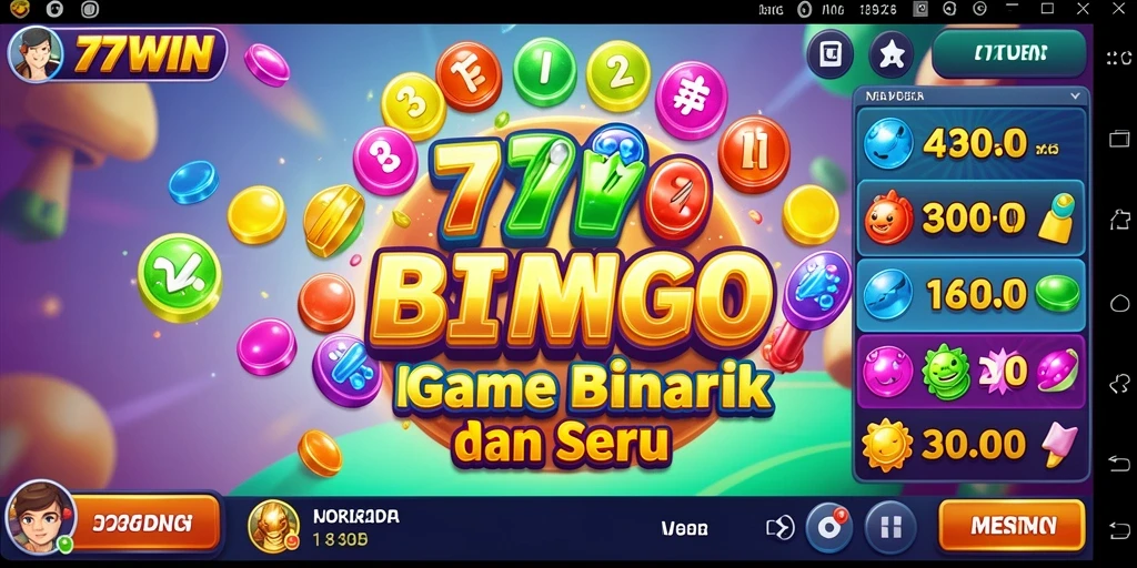 Tampilan gameplay Bingo yang seru dan menarik di 77WIN.