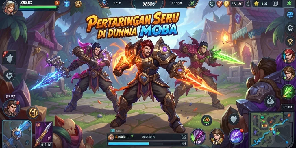 Gameplay seru 88BIG dengan pertarungan strategis di MOBA.