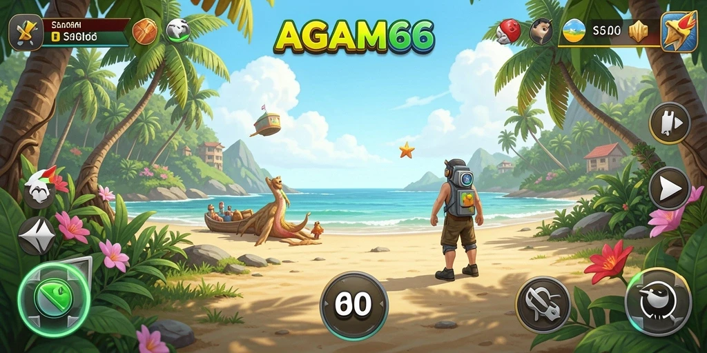 Tangkapan layar gameplay AGAM66 yang penuh warna dan keseruan.