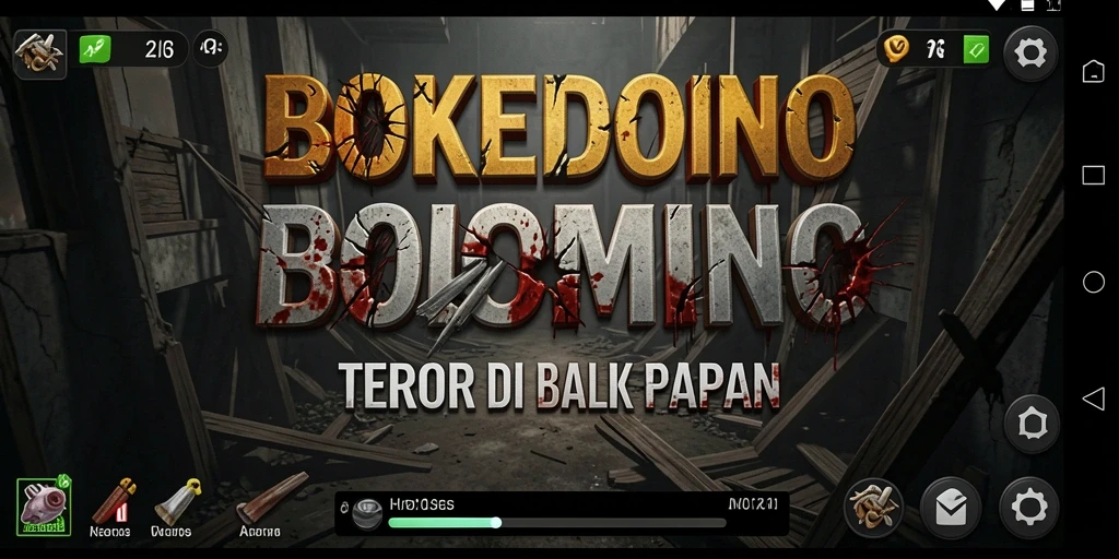 Gameplay mencekam di BOKEDOMINO dengan suasana horor yang mendalam.