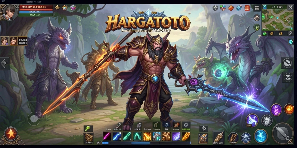 Screenshot HARGATOTO menampilkan aksi seru dalam dunia MMORPG.