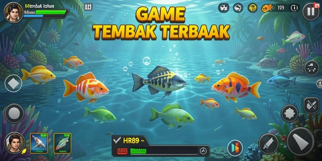 Tampilan gameplay Tembak Ikan yang mendebarkan di HR89.