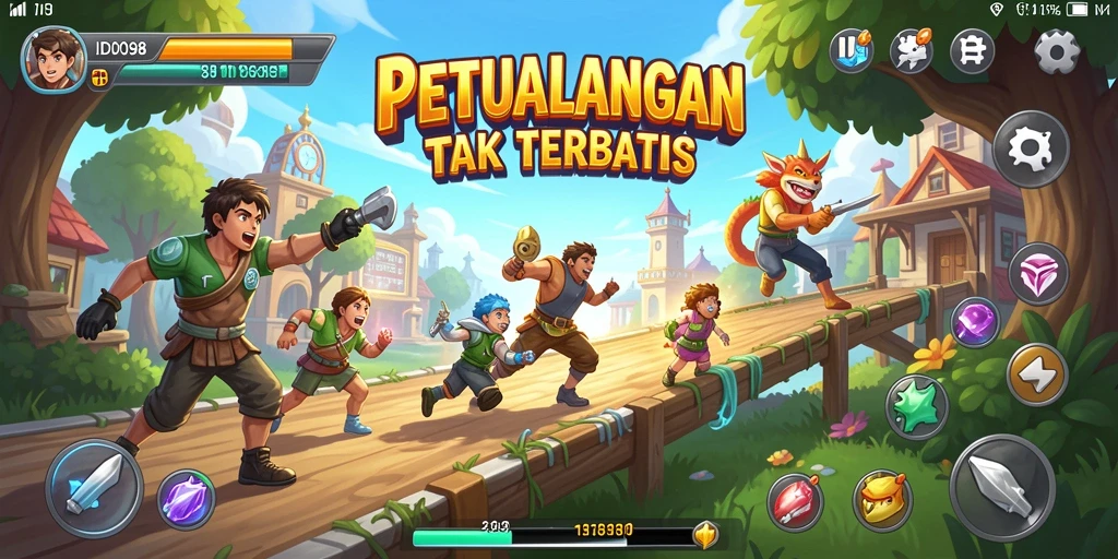 Screenshot utama ID098 menampilkan aksi menarik dalam gameplay Arcade.