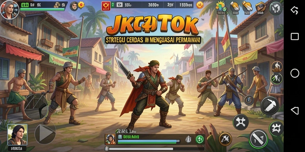 Tangkapan layar gameplay JKTOK yang menampilkan pertempuran strategis yang intens.