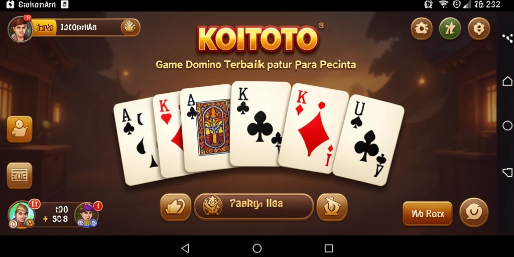 Screenshot utama KOITOTO menampilkan keseruan gameplay Domino.
