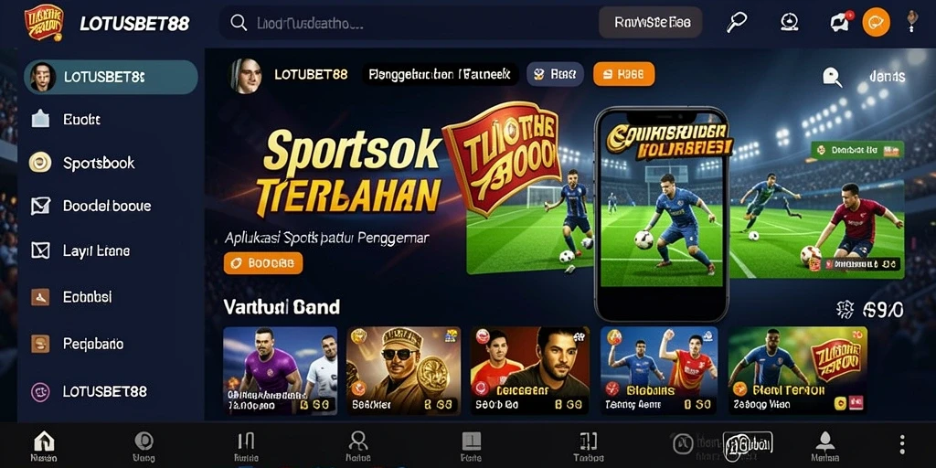 Tampilan utama LOTUSBET88 yang menarik dan interaktif.