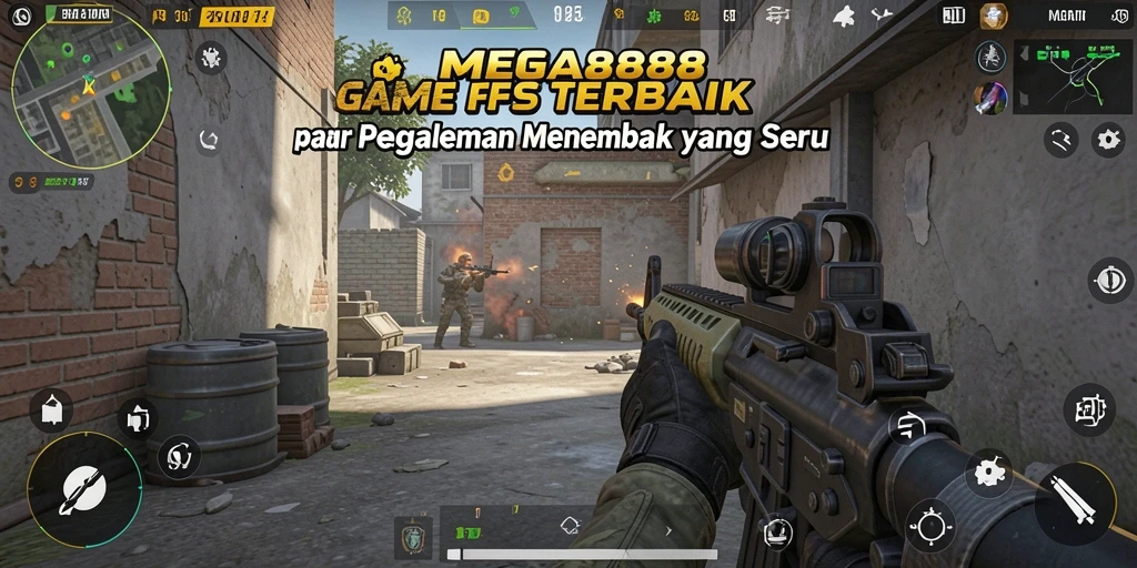 Tampilan gameplay MEGA888 dengan aksi menembak yang intens dan mendebarkan.