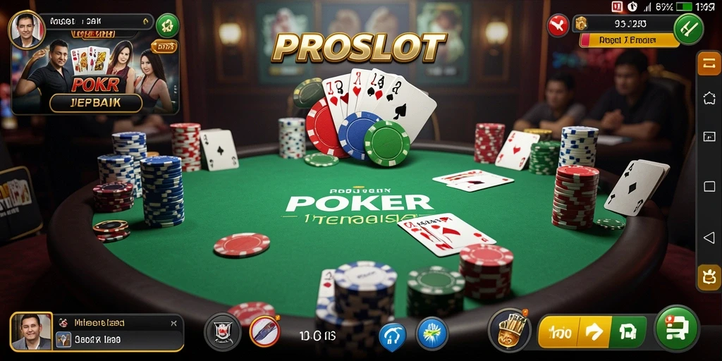 Gameplay Poker seru dan menegangkan di PROSLOT.