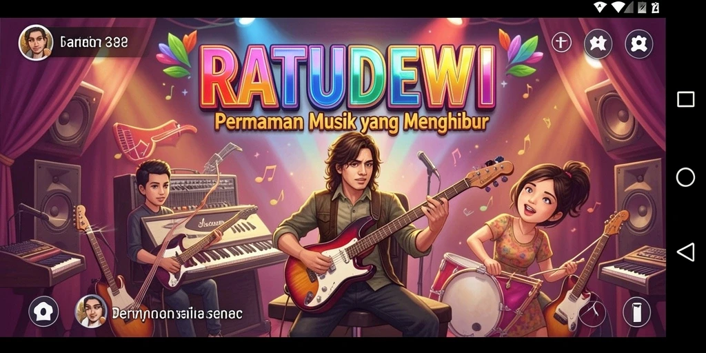 Tampilan gameplay menarik dari permainan musik RATUDEWI.