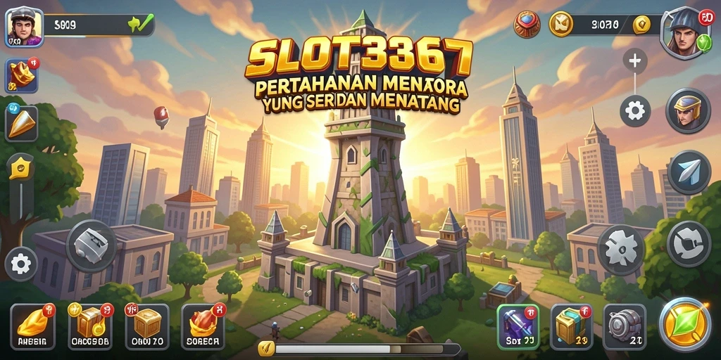 Tangkapan layar gameplay SLOT367 menunjukkan aksi Tower Defense yang mendebarkan.