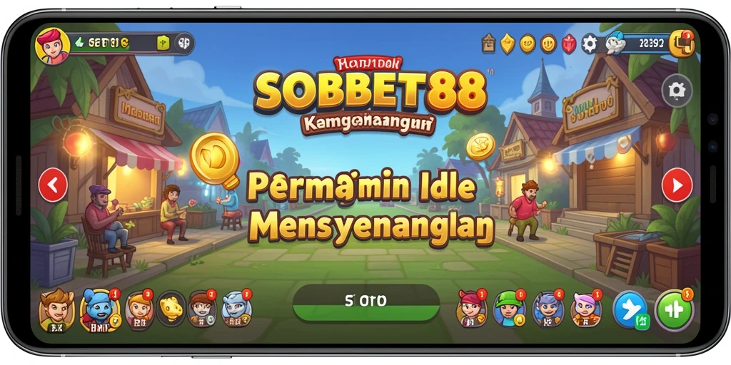Screenshot menunjukkan gameplay menarik dari SOBET88 dengan karakter yang mengumpulkan sumber daya.