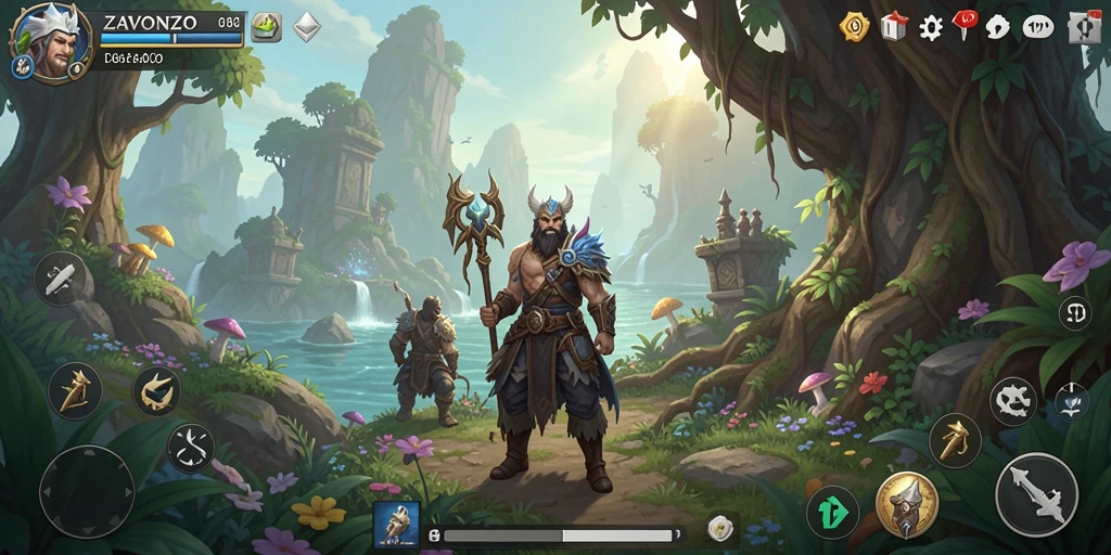 Gameplay ZAVONZO yang penuh aksi dan eksplorasi.